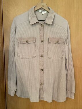 Briggs Waffle Cotton Rustic Button Down Size L
